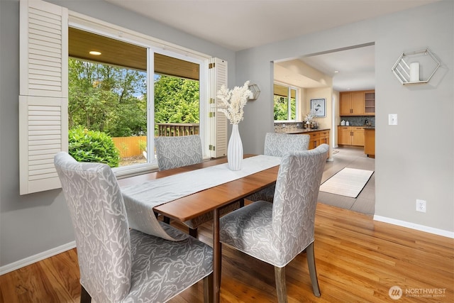 17905 3rd Ave NW, Shoreline, WA 98177 - dining area featuring baseboards and light wood-style floors