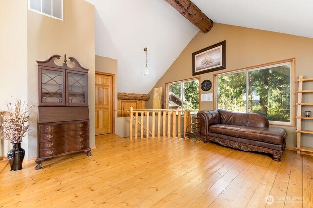 793 E Stadium Beach Rd W, Grapeview, WA 98546 - living area featuring hardwood / wood-style flooring