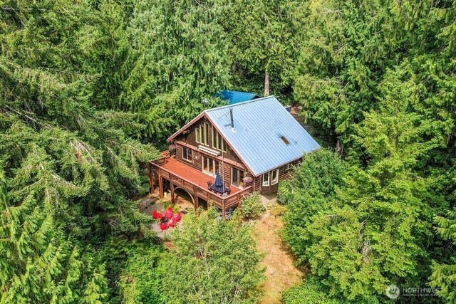 793 E Stadium Beach Rd W, Grapeview, WA 98546 - aerial view of property and surrounding area