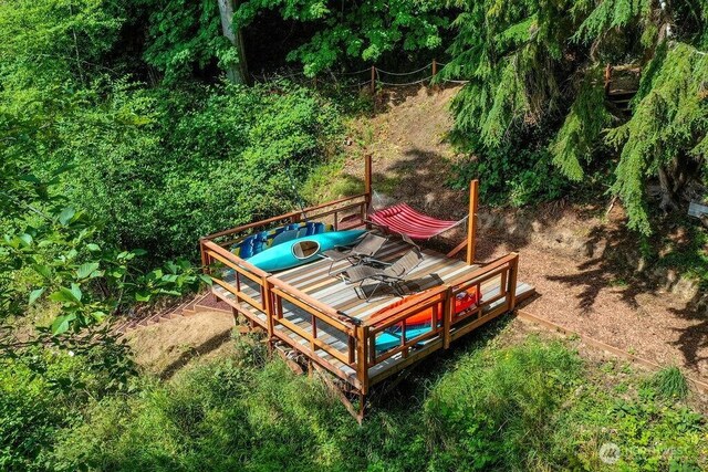 793 E Stadium Beach Rd W, Grapeview, WA 98546 - view of wooden terrace