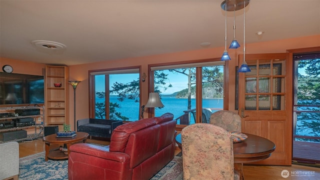 755 Ferry Rd, Lopez Island, WA 98261 - living area featuring plenty of natural light and wood finished floors