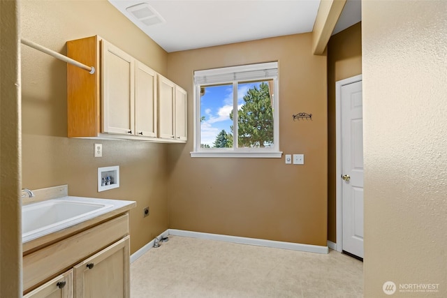 321 Range View Rd, Ellensburg, WA 98926 - washroom with hookup for a washing machine, electric dryer hookup, and cabinet space