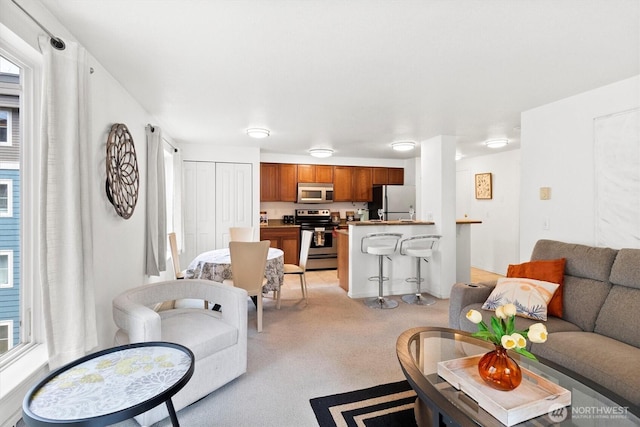 300 10th Ave Unit B310, Seattle, WA 98122 - living room with light carpet and healthy amount of natural light