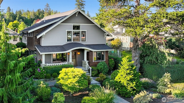 1605 Donovan Ave, Bellingham, WA 98225 - view of front of house featuring covered porch and roof with shingles