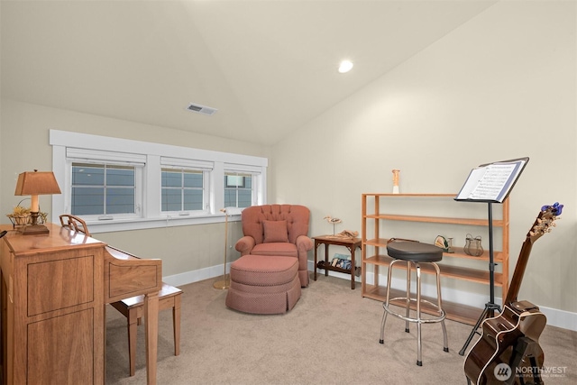 1605 Donovan Ave, Bellingham, WA 98225 - sitting room with lofted ceiling and carpet floors