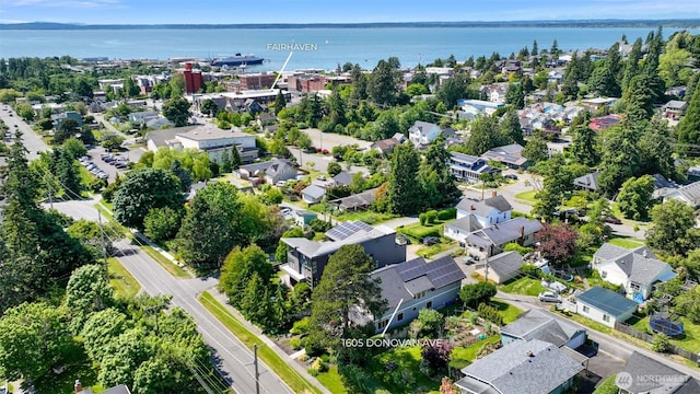1605 Donovan Ave, Bellingham, WA 98225 - aerial view of property's location featuring nearby suburban area and a nearby body of water