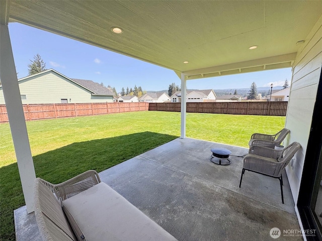 200 W Oak St, Yacolt, WA 98675 - fenced backyard with a patio area