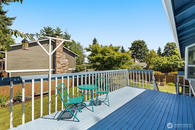 35404 18th Ave SW, Federal Way, WA 99023 - wooden terrace with a fenced backyard