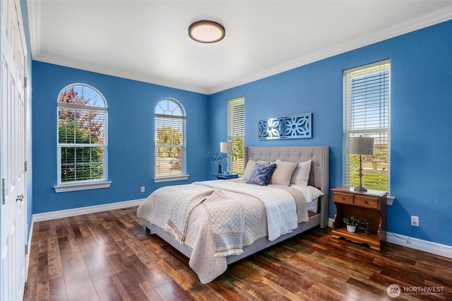 10391 Rd 5.6 NE, Moses Lake, WA 98837 - bedroom with wood-type flooring and crown molding