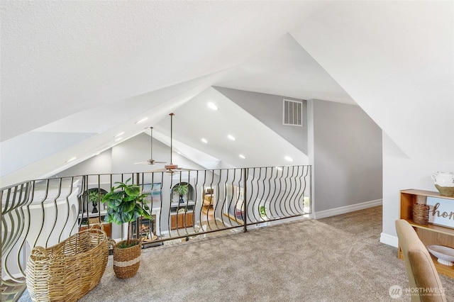 10391 Rd 5.6 NE, Moses Lake, WA 98837 - bonus room featuring lofted ceiling, recessed lighting, carpet floors, and ceiling fan
