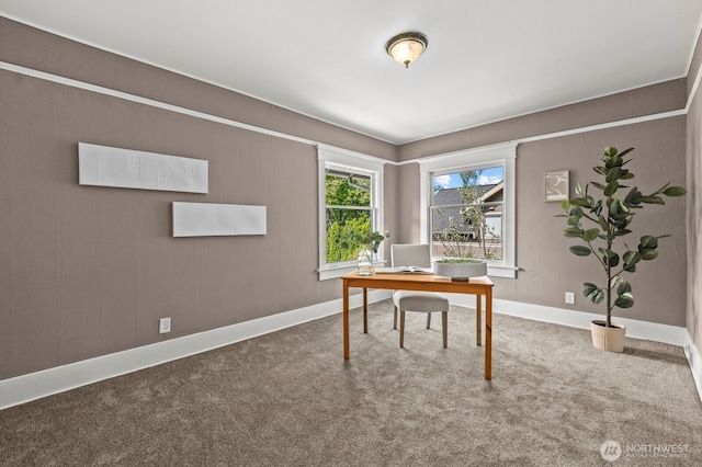2159 10th Ave W, Seattle, WA 98119 - carpeted home office featuring baseboards