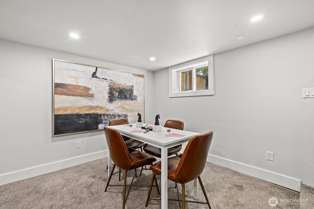 2159 10th Ave W, Seattle, WA 98119 - dining room with carpet floors, an office area, and recessed lighting