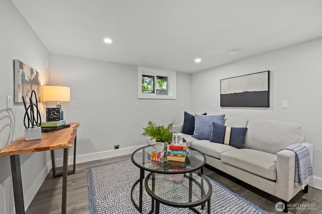 2159 10th Ave W, Seattle, WA 98119 - living room featuring wood finished floors and recessed lighting