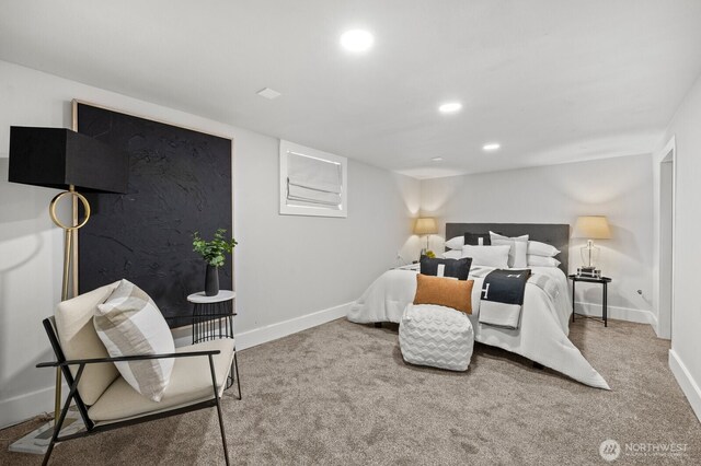 2159 10th Ave W, Seattle, WA 98119 - bedroom with carpet flooring and recessed lighting