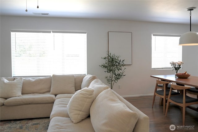 5400 66th Way SE, Lacey, WA 98513 - living area with wood finished floors and baseboards