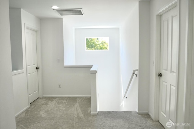 5400 66th Way SE, Lacey, WA 98513 - hallway with an upstairs landing and carpet floors