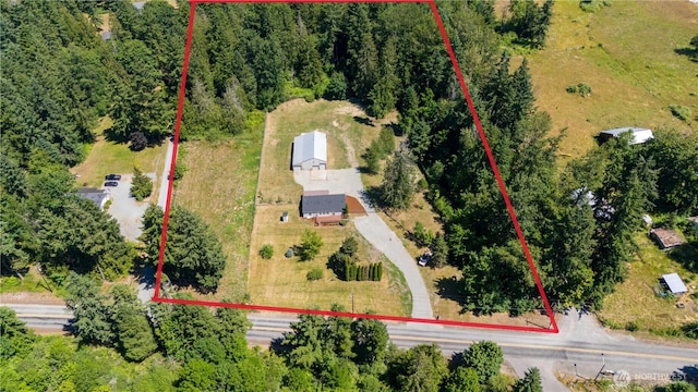 36715 Allen Rd S, Roy, WA 98580 - aerial view of property's location with property parcel outlined