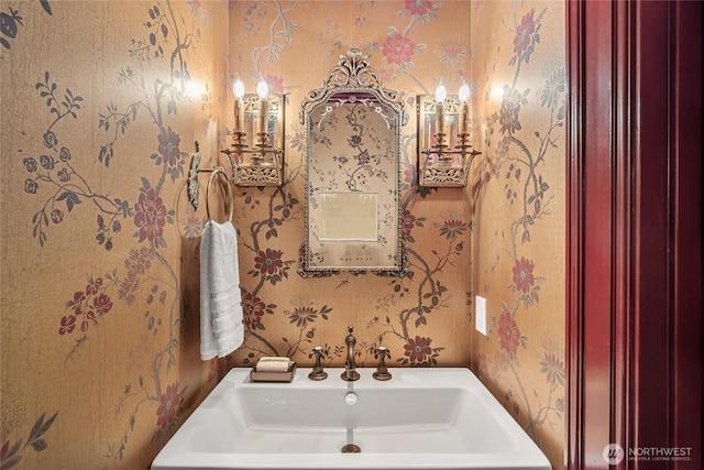 1631 Interlaken Pl E, Seattle, WA 98112 - bathroom featuring wallpapered walls and a sink