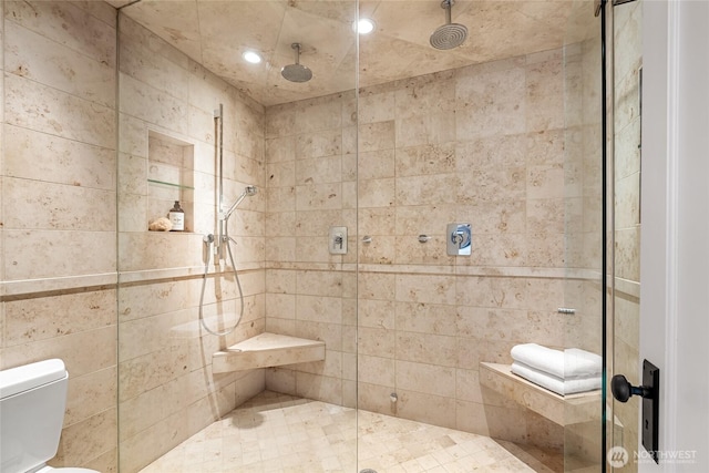 1631 Interlaken Pl E, Seattle, WA 98112 - full bath with a tile shower and recessed lighting