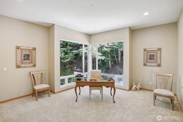1706 205th Pl NE, Sammamish, WA 98074 - carpeted home office featuring recessed lighting
