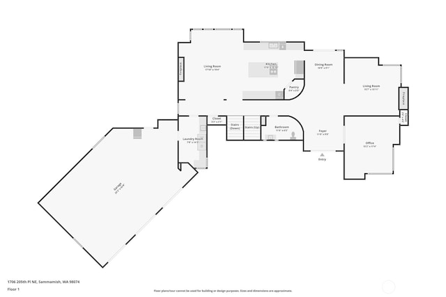 1706 205th Pl NE, Sammamish, WA 98074 - view of floor plan / room layout
