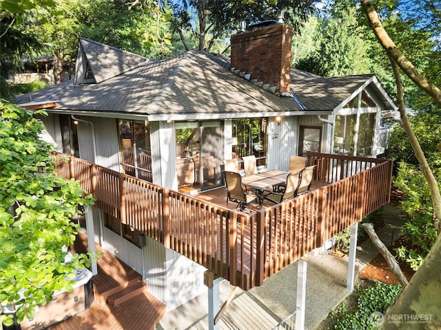 3216 142nd Pl NE, Bellevue, WA 98007 - wooden terrace featuring outdoor dining space