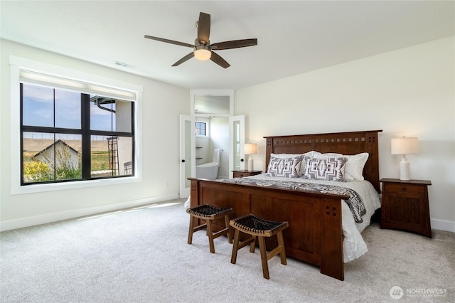 2617 Byrnes Rd, Touchet, WA 99360 - bedroom featuring carpet and a ceiling fan