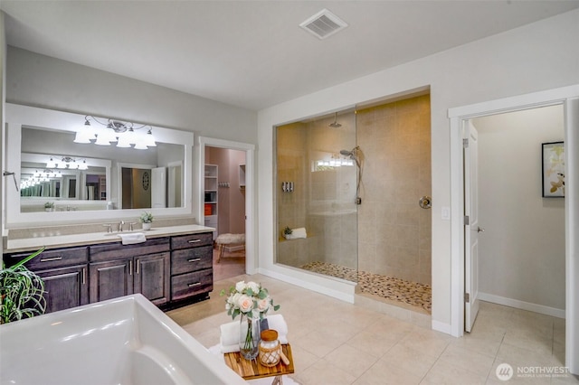 5708 197th Pl SE, Bothell, WA 98012 - full bathroom with tile patterned floors, tiled shower, and vanity