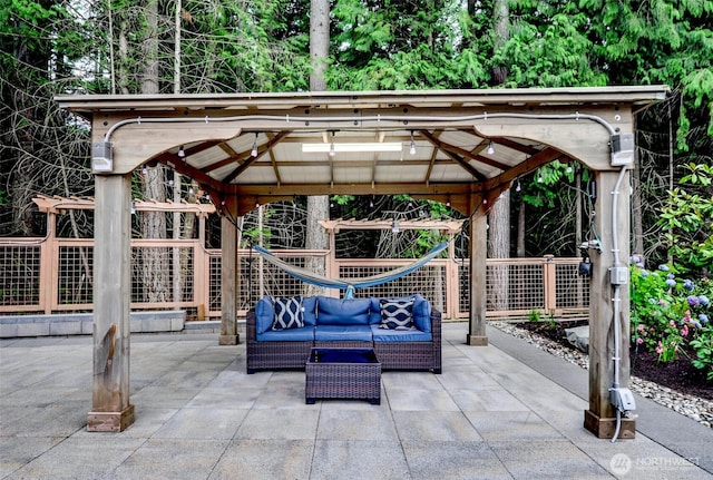 5708 197th Pl SE, Bothell, WA 98012 - view of patio / terrace featuring a gazebo and an outdoor hangout area