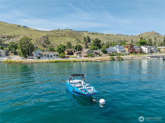 2020 W Woodin Ave, Chelan, WA 98816 - water view with mountains and nearby suburban area