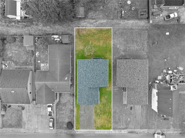 1608 W Market St, Aberdeen, WA 98520 - aerial view of property and surrounding area featuring property parcel outlined