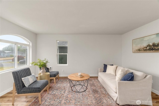1604 W Market St, Aberdeen, WA 98520 - living room with baseboards and wood finished floors