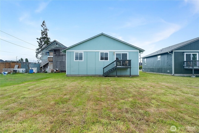 1604 W Market St, Aberdeen, WA 98520 - back of property featuring a yard and stairs