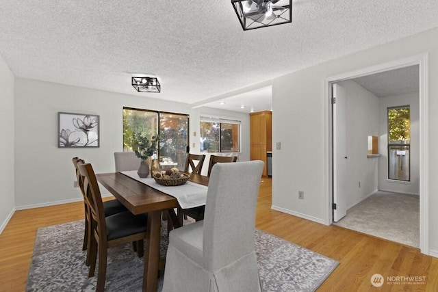 31609 41st Ave SW, Federal Way, WA 98023 - dining area with healthy amount of natural light, light wood finished floors, and a textured ceiling