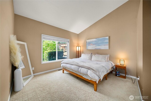 6547 Lindsay Ave SE Unit 18C, Auburn, WA 98092 - bedroom featuring carpet flooring and lofted ceiling