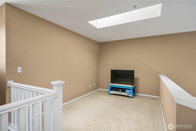 6547 Lindsay Ave SE Unit 18C, Auburn, WA 98092 - interior space featuring a skylight, an upstairs landing, and carpet