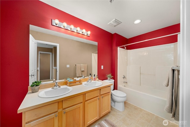 6547 Lindsay Ave SE Unit 18C, Auburn, WA 98092 - bathroom featuring double vanity and bathtub / shower combination