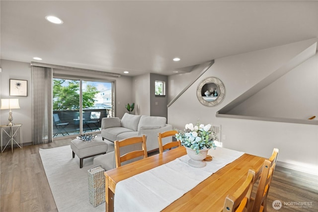 923 N 85th St Unit A, Seattle, WA 98103 - dining space with recessed lighting and wood finished floors