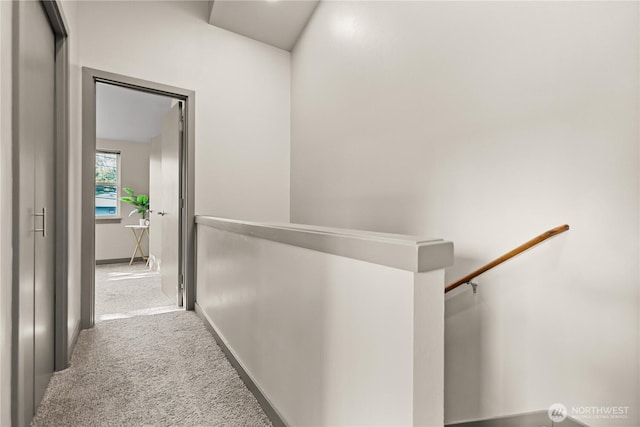 923 N 85th St Unit A, Seattle, WA 98103 - hall with carpet and an upstairs landing