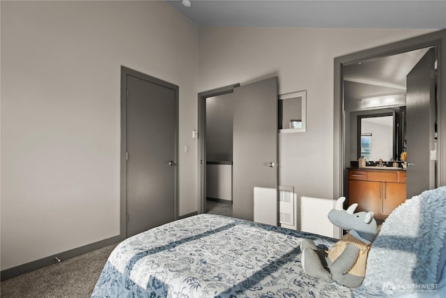 923 N 85th St Unit A, Seattle, WA 98103 - bedroom with carpet flooring and lofted ceiling