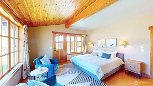 156 Poechmann Rd, Okanogan, WA 98840 - bedroom with multiple windows and wood ceiling
