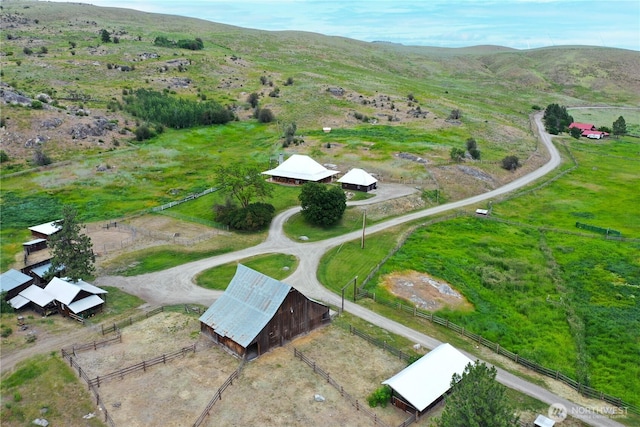 156 Poechmann Rd, Okanogan, WA 98840 - aerial view of property and surrounding area with a mountainous background and rural landscape