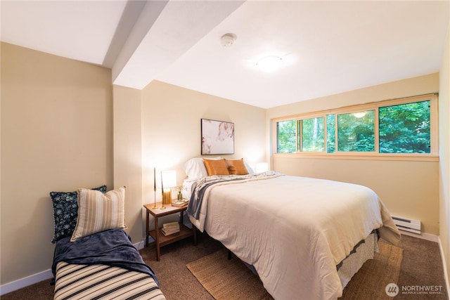 1525 Taylor Ave N Unit 505, Seattle, WA 98109 - bedroom with baseboard heating and carpet flooring