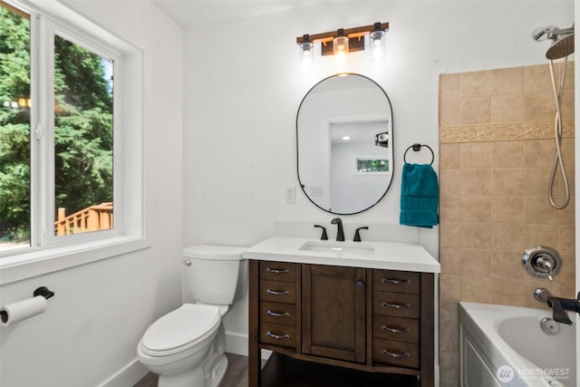 14115 Mountain Vista Dr SE, Yelm, WA 98597 - full bathroom featuring vanity and shower / tub combination