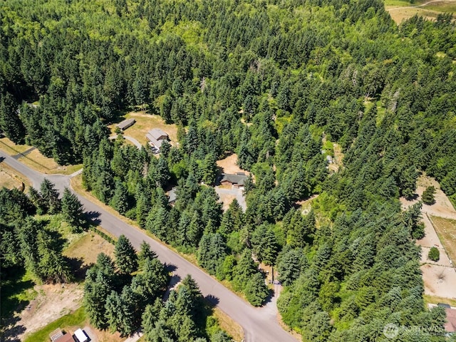 14115 Mountain Vista Dr SE, Yelm, WA 98597 - aerial view of property and surrounding area with a heavily wooded area