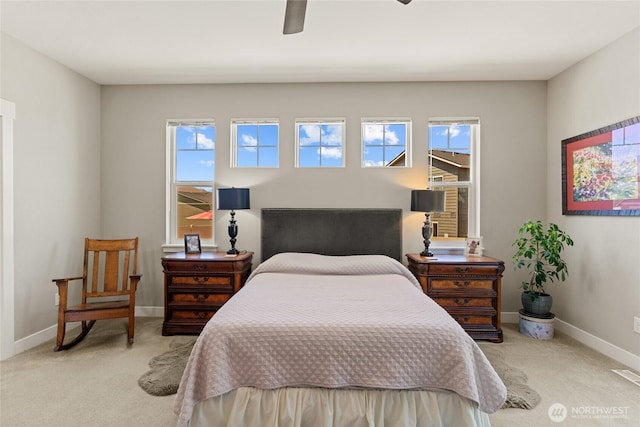 2219 Treat St SE, East Wenatchee, WA 98802 - carpeted bedroom with baseboards and ceiling fan