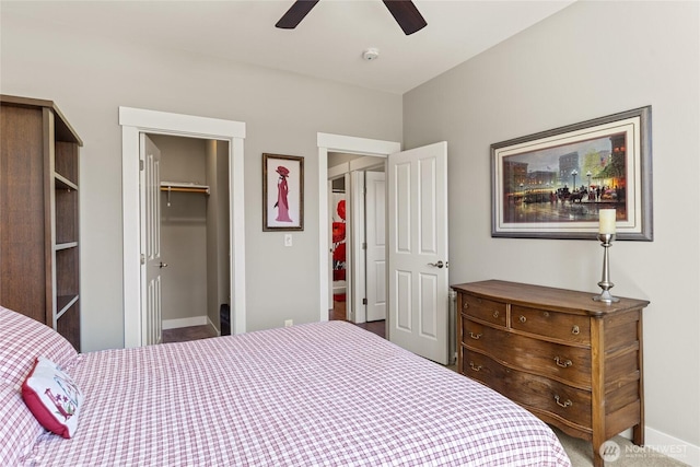 2219 Treat St SE, East Wenatchee, WA 98802 - bedroom with baseboards and a ceiling fan