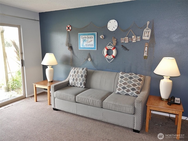 615 Ocean Shores Blvd NW Unit 115, Ocean Shores, WA 98569 - living room with carpet and baseboards