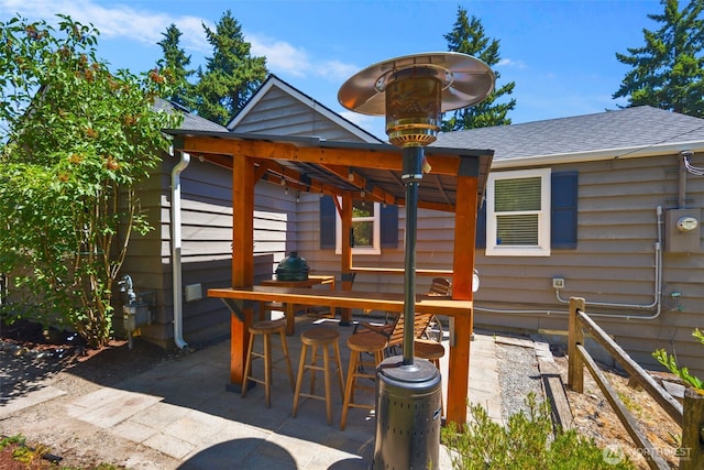 11432 11th Ave SW, Seattle, WA 98146 - back of house with a patio area and roof with shingles