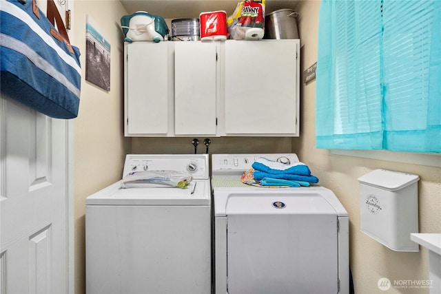 11613 63rd Street Ct E, Puyallup, WA 98372 - laundry area with independent washer and dryer and cabinet space